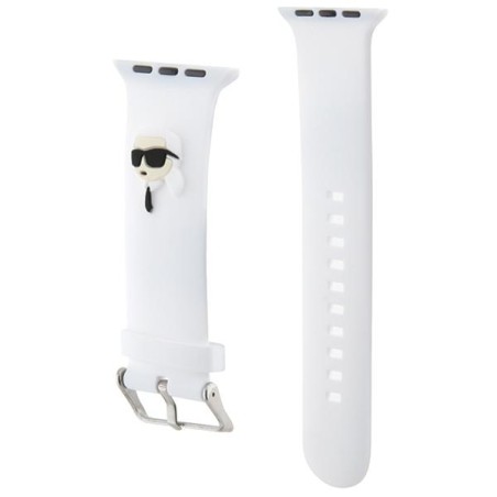 Pasek Karl Lagerfeld 3D Rubber Karl Head na Apple Watch 42/ 44/ 45/ 49mm - biały Pasek Karl Lagerfeld 3D Rubber Karl Head na Apple Watch 42/ 44/ 45/ 49mm - biały