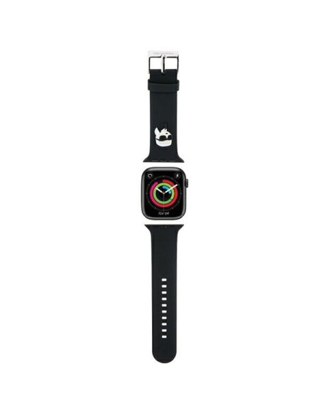 Pasek Karl Lagerfeld 3D Rubber Karl Head na Apple Watch 42/ 44/ 45/ 49mm - czarny Pasek Karl Lagerfeld 3D Rubber Karl Head na Apple Watch 42/ 44/ 45/ 49mm - czarny