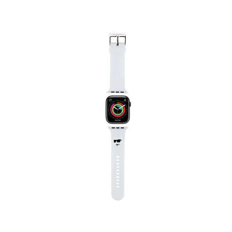 Pasek Karl Lagerfeld 3D Rubber Choupette Heads na Apple Watch 38/ 40/ 41mm - biały Pasek Karl Lagerfeld 3D Rubber Choupette Heads na Apple Watch 38/ 40/ 41mm - biały