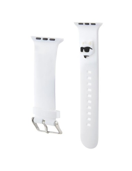 Pasek Karl Lagerfeld 3D Rubber Choupette Heads na Apple Watch 38/ 40/ 41mm - biały Pasek Karl Lagerfeld 3D Rubber Choupette Heads na Apple Watch 38/ 40/ 41mm - biały