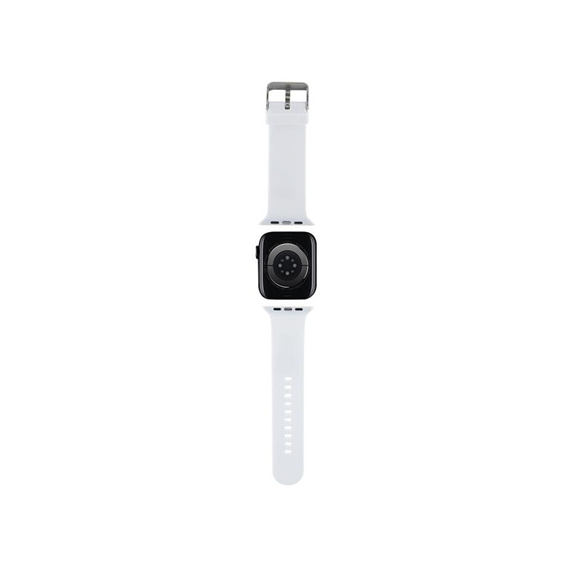Pasek Karl Lagerfeld 3D Rubber Karl Head na Apple Watch 38/ 40/ 41mm - biały