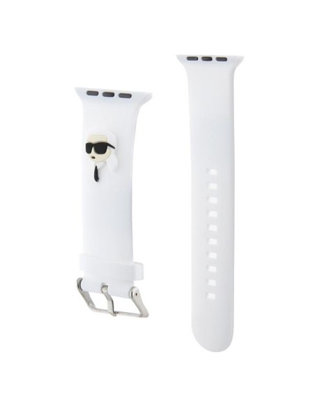 Pasek Karl Lagerfeld 3D Rubber Karl Head na Apple Watch 38/ 40/ 41mm - biały Pasek Karl Lagerfeld 3D Rubber Karl Head na Apple Watch 38/ 40/ 41mm - biały