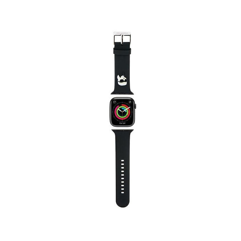 Pasek Karl Lagerfeld 3D Rubber Karl Head na Apple Watch 38/ 40/ 41mm - czarny