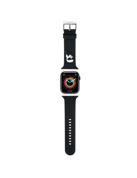 Pasek Karl Lagerfeld 3D Rubber Karl Head na Apple Watch 38/ 40/ 41mm - czarny Pasek Karl Lagerfeld 3D Rubber Karl Head na Apple Watch 38/ 40/ 41mm - czarny