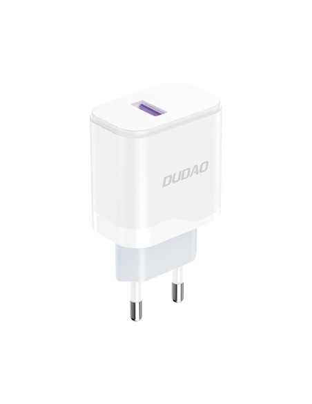 Ładowarka sieciowa Dudao A20EU USB-A 18W - biała + kabel USB-A - USB-C Ładowarka sieciowa Dudao A20EU USB-A 18W - biała + kabel USB-A - USB-C