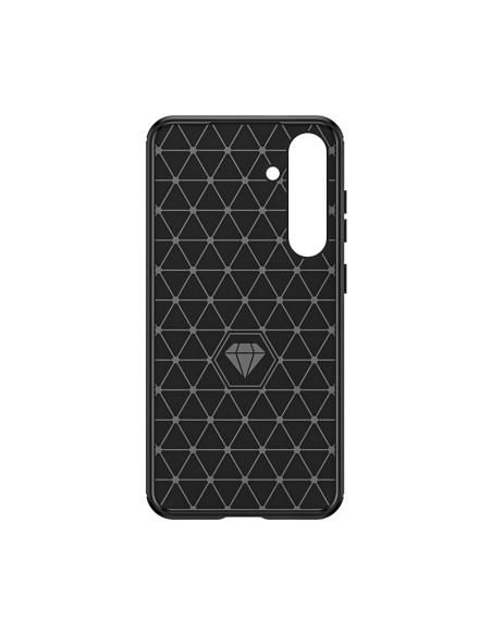 Etui do Carbon Case Samsung Galaxy S24+ elastyczny silikonowy karbonowy pokrowiec - czarny