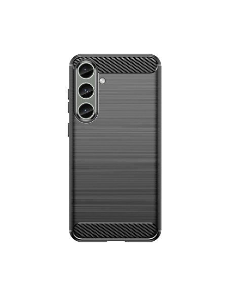 Etui do Carbon Case Samsung Galaxy S24+ elastyczny silikonowy karbonowy pokrowiec - czarny