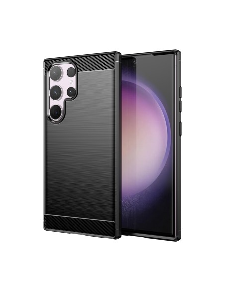 Etui Carbon Case do Samsung Galaxy S24 Ultra elastyczny silikonowy karbonowy pokrowiec - czarny Etui Carbon Case do Samsung Galaxy S24 Ultra elastyczny silikonowy karbonowy pokrowiec - czarny
