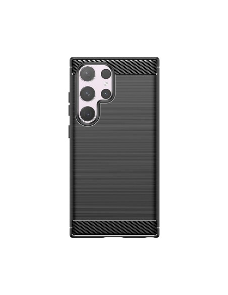 Etui Carbon Case do Samsung Galaxy S24 Ultra elastyczny silikonowy karbonowy pokrowiec - czarny Etui Carbon Case do Samsung Galaxy S24 Ultra elastyczny silikonowy karbonowy pokrowiec - czarny