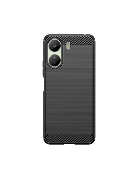 Etui Carbon Case do Xiaomi Redmi 13c elastyczny silikonowy karbonowy pokrowiec - czarny Etui Carbon Case do Xiaomi Redmi 13c elastyczny silikonowy karbonowy pokrowiec - czarny