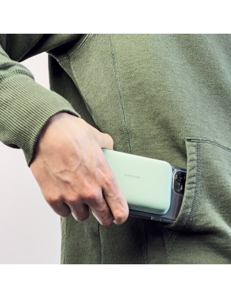 Powerbank Joyroom JR-W020 20W 10000mAh MagSafe + kabel USB-A - USB-C 0.25m - jasnozielony