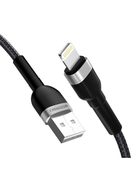 Kabel Wozinsky WNBAL2 USB-A / Lightning 2.4A 2 m - czarny Kabel Wozinsky WNBAL2 USB-A / Lightning 2.4A 2 m - czarny