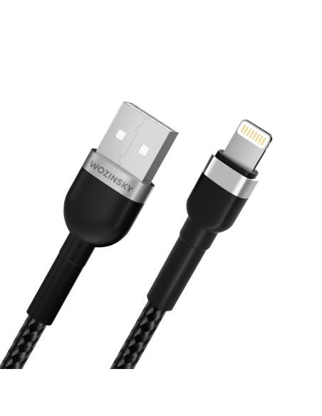 Kabel Wozinsky WNBAL2 USB-A / Lightning 2.4A 2 m - czarny Kabel Wozinsky WNBAL2 USB-A / Lightning 2.4A 2 m - czarny