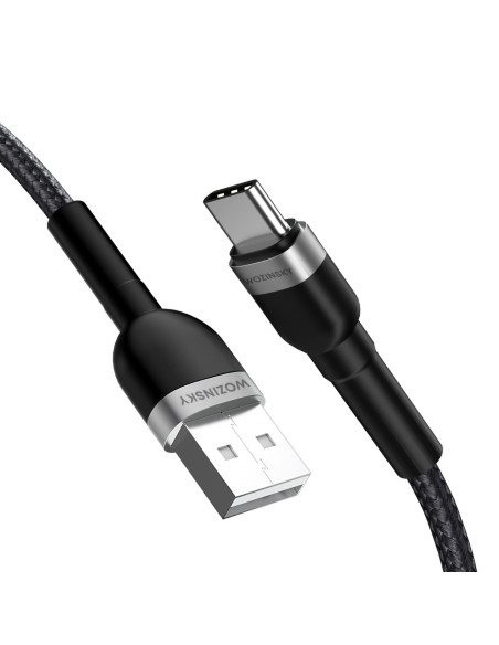 Kabel Wozinsky WNBAC2 USB-A / USB-C 2.4A 2 m - czarny Kabel Wozinsky WNBAC2 USB-A / USB-C 2.4A 2 m - czarny