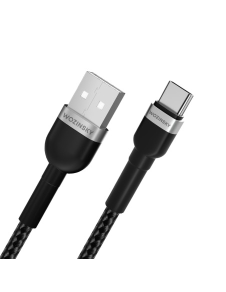 Kabel Wozinsky WNBAC2 USB-A / USB-C 2.4A 2 m - czarny Kabel Wozinsky WNBAC2 USB-A / USB-C 2.4A 2 m - czarny