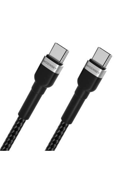 Kabel Wozinsky WNBCC1 USB-C / USB-C PD 65W 1 m - czarny Kabel Wozinsky WNBCC1 USB-C / USB-C PD 65W 1 m - czarny