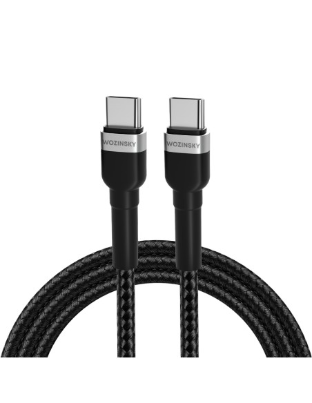 Kabel Wozinsky WNBCC2 USB-C / USB-C PD 65W 2 m - czarny Kabel Wozinsky WNBCC2 USB-C / USB-C PD 65W 2 m - czarny