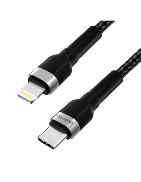 Kabel Wozinsky WNBCL1 Lightning / USB-C PD 30W 1 m - czarny Kabel Wozinsky WNBCL1 Lightning / USB-C PD 30W 1 m - czarny