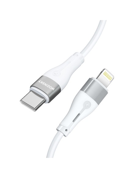 Kabel Wozinsky WSTCL2 Lightning / USB-C PD 27W 2 m - biały Kabel Wozinsky WSTCL2 Lightning / USB-C PD 27W 2 m - biały
