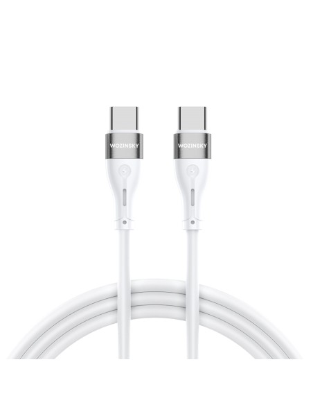 Kabel Wozinsky WSTCC1 USB-C / USB-C PD 65W 1 m - biały Kabel Wozinsky WSTCC1 USB-C / USB-C PD 65W 1 m - biały