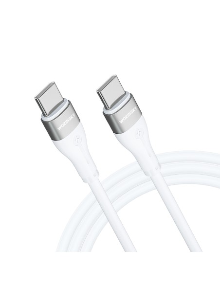 Kabel Wozinsky WSTCC1 USB-C / USB-C PD 65W 1 m - biały Kabel Wozinsky WSTCC1 USB-C / USB-C PD 65W 1 m - biały