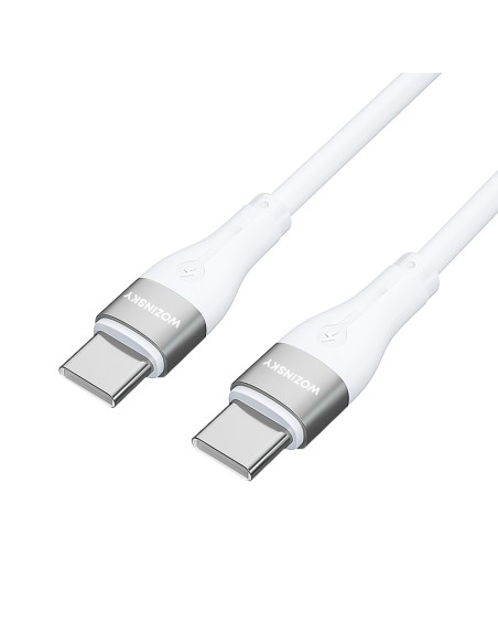 Kabel Wozinsky WSTCC2 USB-C / USB-C PD 65W 2 m - biały Kabel Wozinsky WSTCC2 USB-C / USB-C PD 65W 2 m - biały