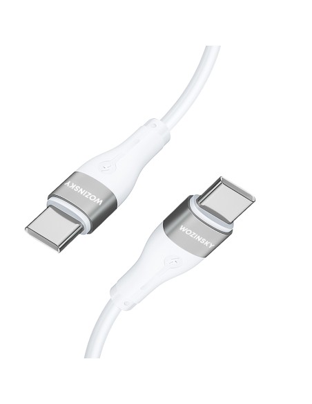Kabel Wozinsky WSTCC2 USB-C / USB-C PD 65W 2 m - biały Kabel Wozinsky WSTCC2 USB-C / USB-C PD 65W 2 m - biały