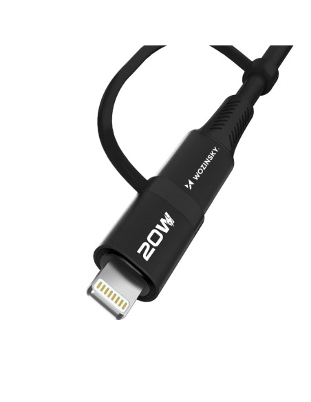 Kabel Wozinsky WNBAA 4w1 2x USB-C 1x USB-A 1x Lightning 60W 1 m - czarny Kabel Wozinsky WNBAA 4w1 2x USB-C 1x USB-A 1x Lightning 60W 1 m - czarny