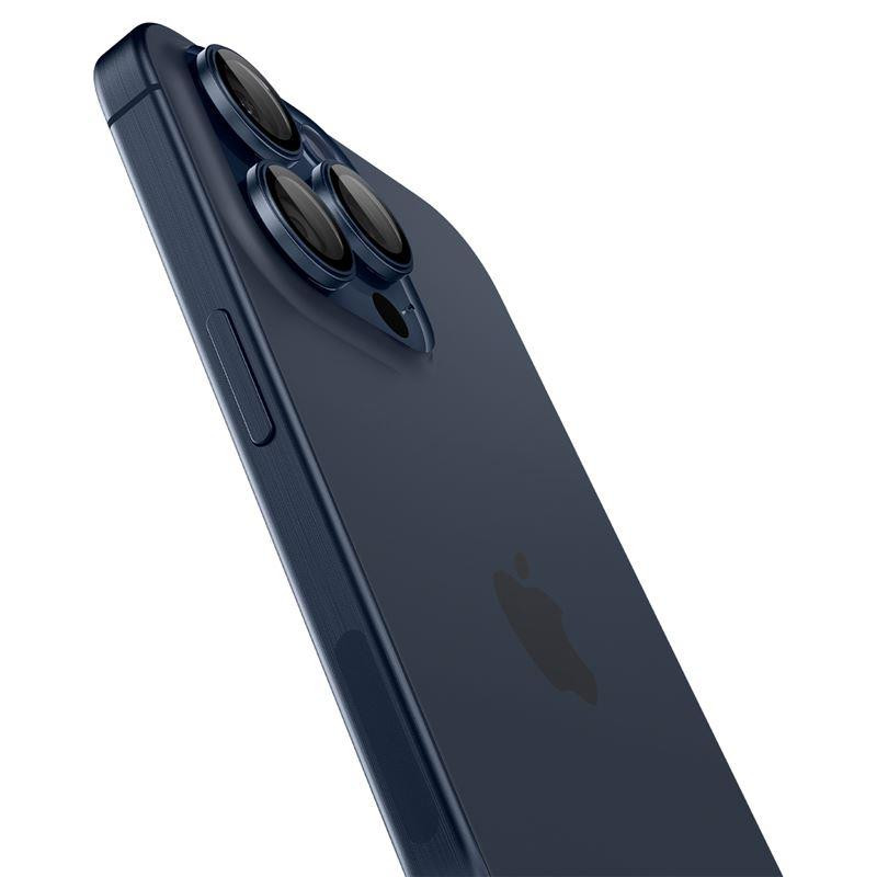 Osłona aparatu Spigen Optik.tR EZ Fit Camera Protector na iPhone 14 Pro / Pro Max / 15 Pro / Pro Max - tytan błękitny 2 ...