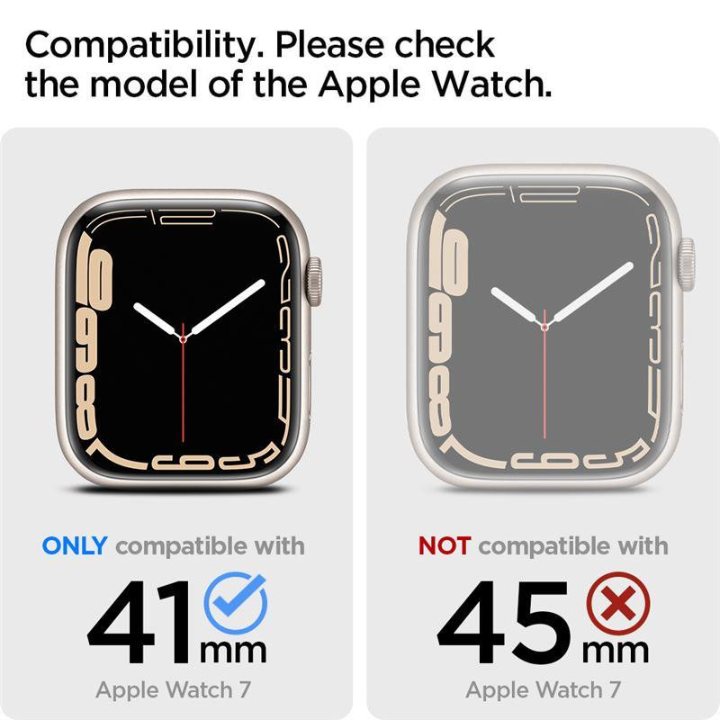 Etui Spigen Ultra Hybrid na Apple Watch 7 / 8 / 9 (41 mm) - przezroczysto-szare