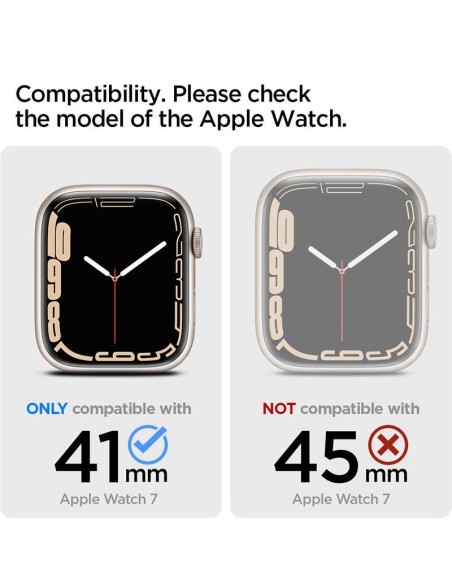 Etui Spigen Ultra Hybrid na Apple Watch 7 / 8 / 9 (41 mm) - przezroczysto-szare Etui Spigen Ultra Hybrid na Apple Watch 7 / 8 / 9 (41 mm) - przezroczysto-szare