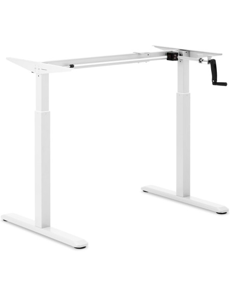 Rėmas stalo rėmas su rankiniu aukščio reguliavimu 73-124 cm iki 70 kg BALTAS Rėmas stalo rėmas su rankiniu aukščio reguliavimu 73-124 cm iki 70 kg BALTAS