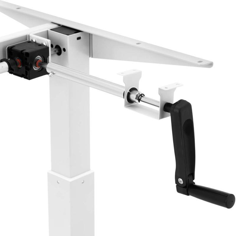 Rėmas stalo rėmas su rankiniu aukščio reguliavimu 73-124 cm iki 70 kg BALTAS