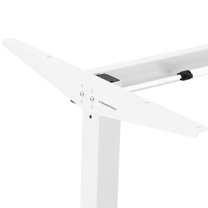 Rėmas stalo rėmas su rankiniu aukščio reguliavimu 73-124 cm iki 70 kg BALTAS