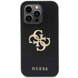 Etui Guess Perforated 4G Glitter na iPhone 15 Pro Max - czarne