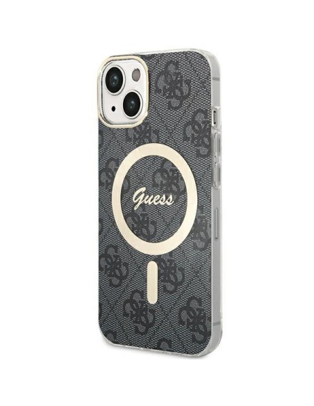 Etui Guess IML 4G MagSafe na iPhone 15 - czarne