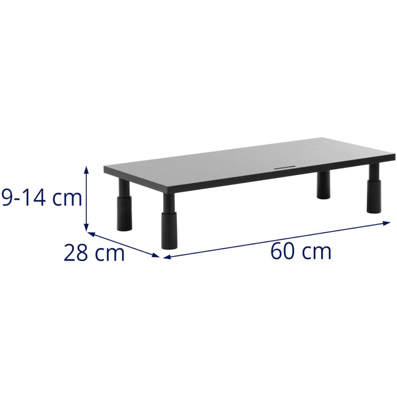 Stovas nešiojamojo kompiuterio monitoriui su reguliuojamu aukščiu 91/140 mm