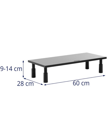 Stovas nešiojamojo kompiuterio monitoriui su reguliuojamu aukščiu 91/140 mm Stovas nešiojamojo kompiuterio monitoriui su reguliuojamu aukščiu 91/140 mm