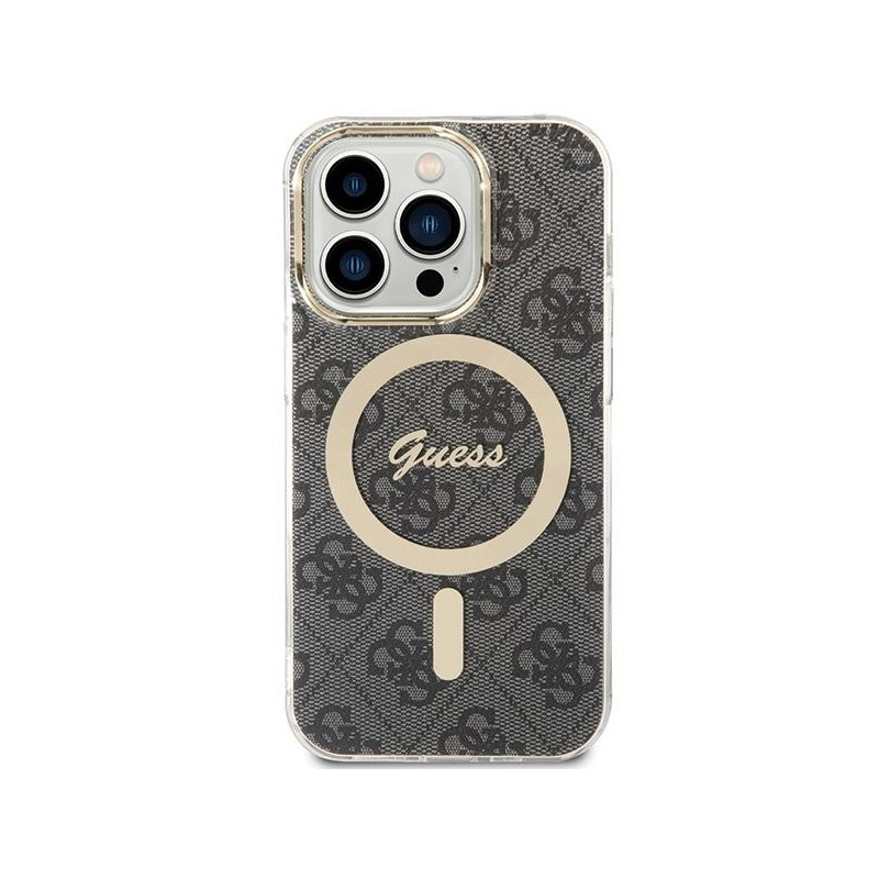 Etui Guess IML 4G MagSafe na iPhone 15 Pro Max - czarne