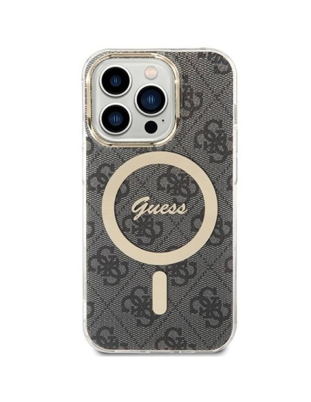 Etui Guess IML 4G MagSafe na iPhone 15 Pro Max - czarne Etui Guess IML 4G MagSafe na iPhone 15 Pro Max - czarne