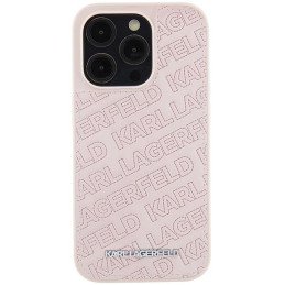 Etui Karl Lagerfeld Quilted K Pattern na iPhone 15 Pro - różowe