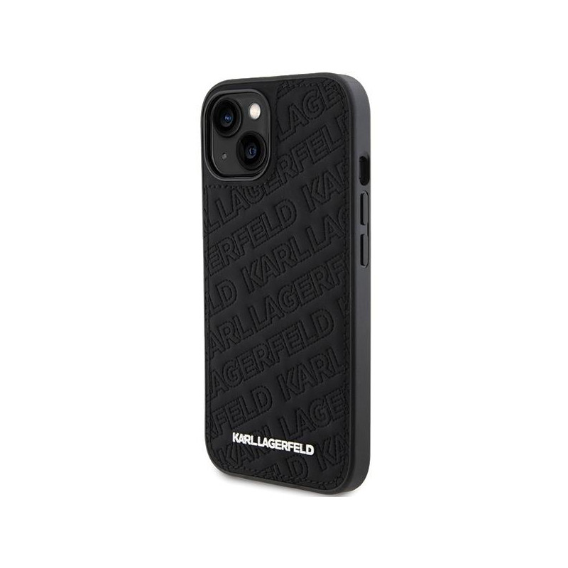 Etui Karl Lagerfeld Quilted K Pattern na iPhone 15 Plus / 14 Plus - czarne