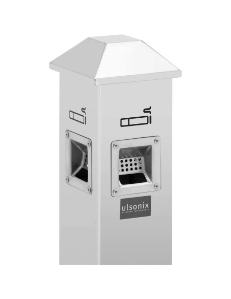 Peleninė laisvai pastatoma uždara peleninė 3,5 l - sidabrinė Peleninė laisvai pastatoma uždara peleninė 3,5 l - sidabrinė