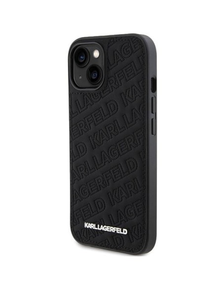 Etui Karl Lagerfeld Quilted K Pattern na iPhone 15 - czarne Etui Karl Lagerfeld Quilted K Pattern na iPhone 15 - czarne