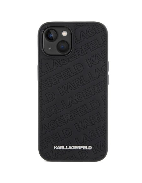 Etui Karl Lagerfeld Quilted K Pattern na iPhone 15 - czarne Etui Karl Lagerfeld Quilted K Pattern na iPhone 15 - czarne
