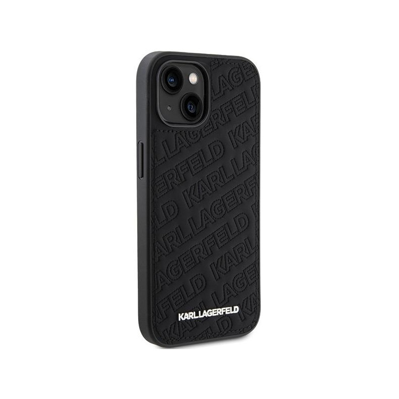 Etui Karl Lagerfeld Quilted K Pattern na iPhone 15 - czarne