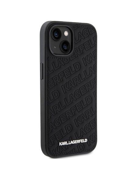 Etui Karl Lagerfeld Quilted K Pattern na iPhone 15 - czarne Etui Karl Lagerfeld Quilted K Pattern na iPhone 15 - czarne