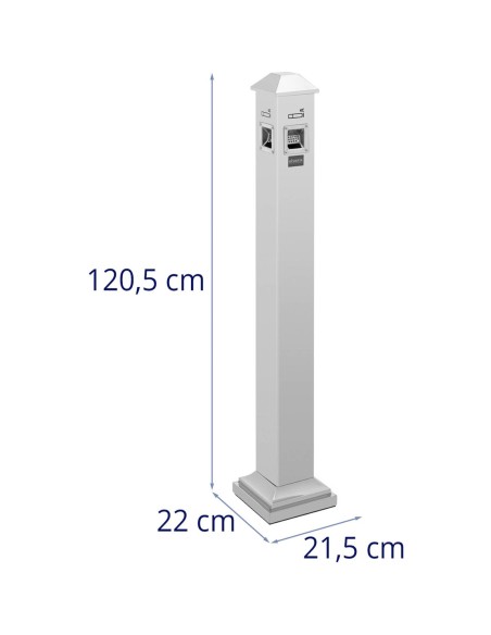 Peleninė laisvai pastatoma uždara peleninė 3,5 l - sidabrinė Peleninė laisvai pastatoma uždara peleninė 3,5 l - sidabrinė
