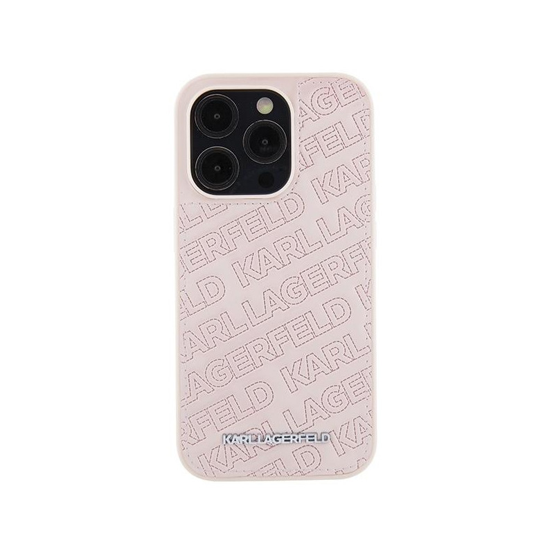 Etui Karl Lagerfeld Quilted K Pattern na iPhone 15 Pro Max - różowe