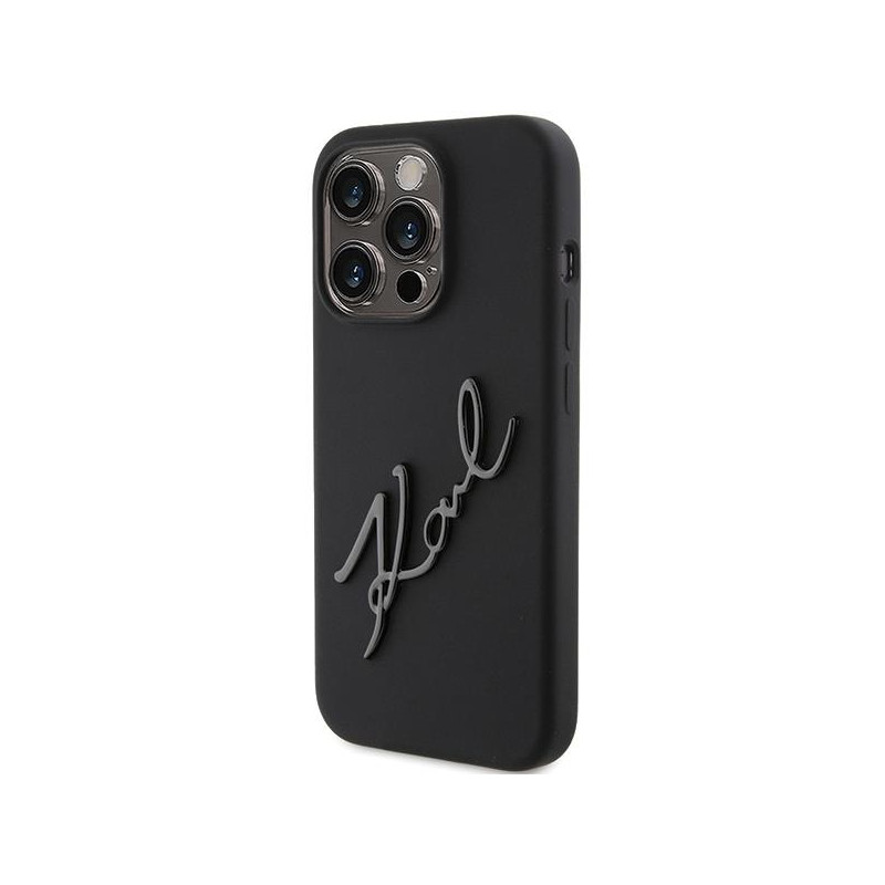 Etui Karl Lagerfeld Silicone Karl Script na iPhone 15 Pro Max - czarne